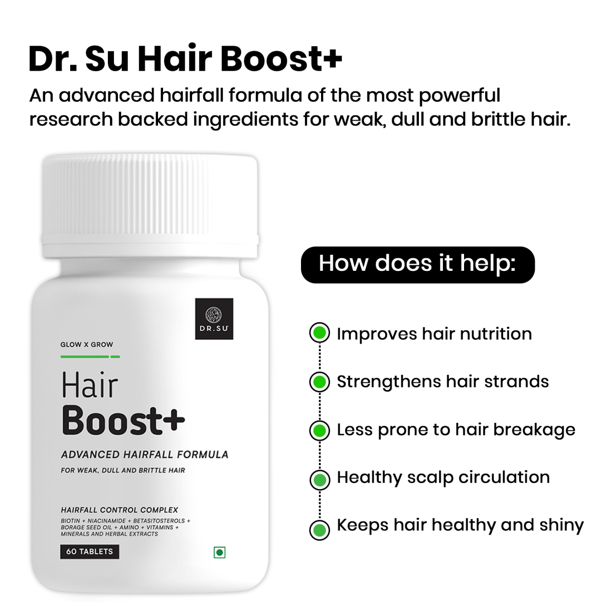 Dr. Su Hair Boost+ (30 Servings) - Dr. Su Formulations